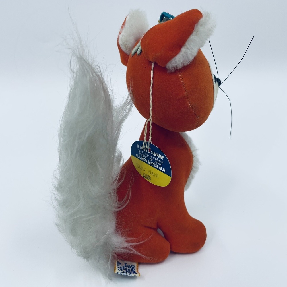 Vintage Dream Pets Plush Vickie Vixen Fox With Tags Made In Japan #1268 - Picture 3 of 10